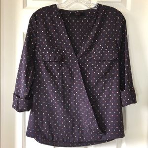 Ovi | Deep Purple Surplice Front Blouse